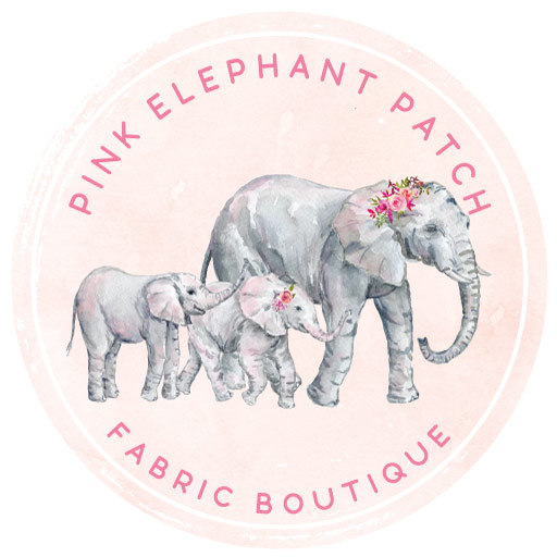 pink elephant patch fabric boutique