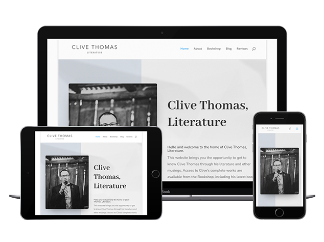 clive thomas literature tradewinds web design $899 website example